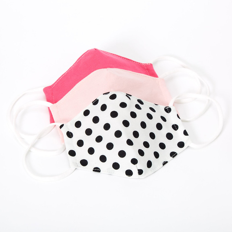 Claire's 3 Pack Cotton Kids Face Masks.
