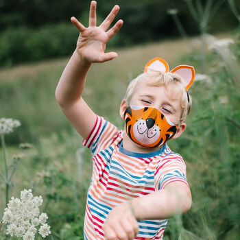 Wild Things Kids Cotton Animal Faces Face Mask.