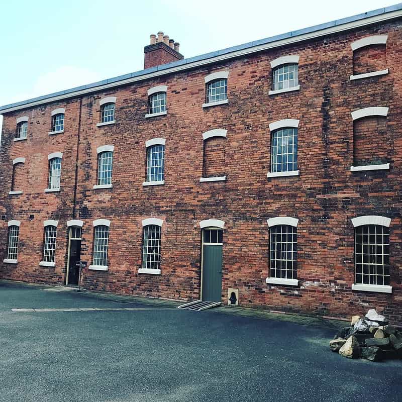 Outside the Victorian workhouse in Nottinghamshire.