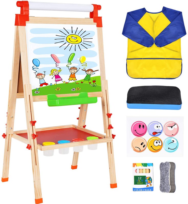 Wesimplelife Kids Art Easel Wooden Easel.