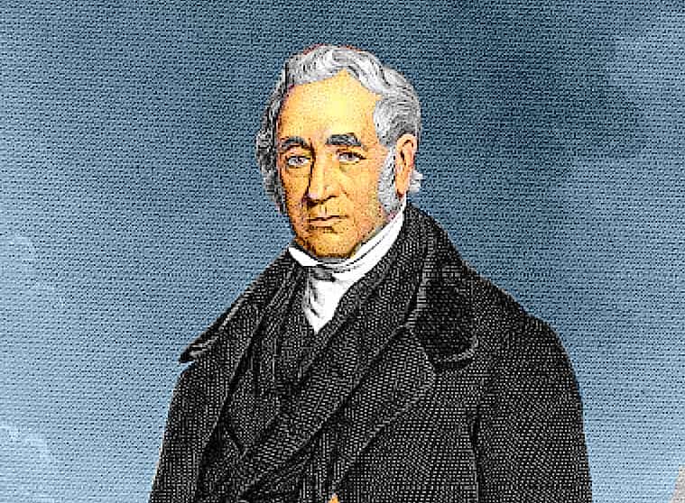 Portrait of George Stephenson.