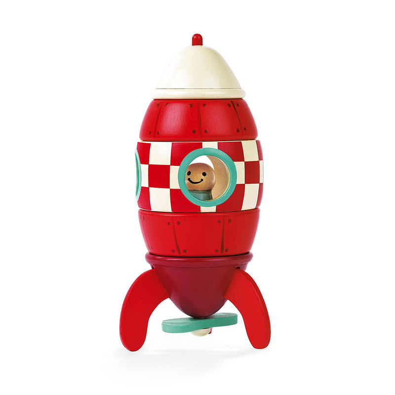 Janod Wooden Magnetic Rocket.