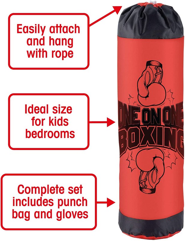 Toyrific Small Punching Bag For Kids With Gloves