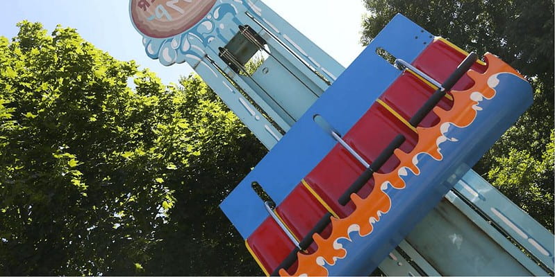 Lumber Jump ride at Thorpe Park.