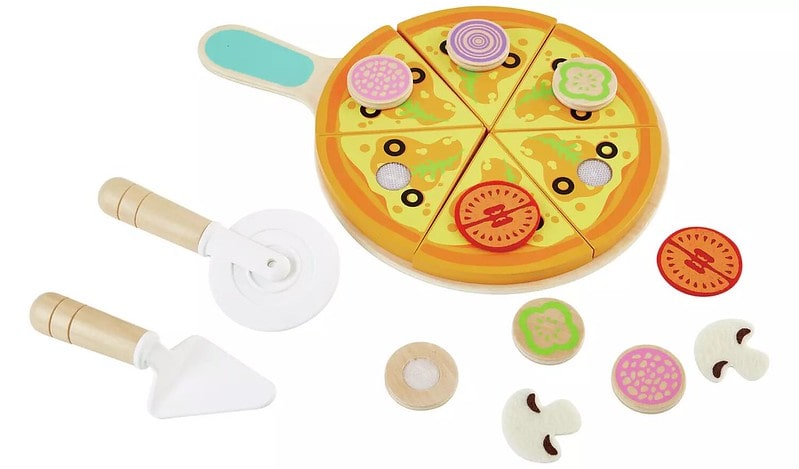 Chad Valley Wooden Pizza.