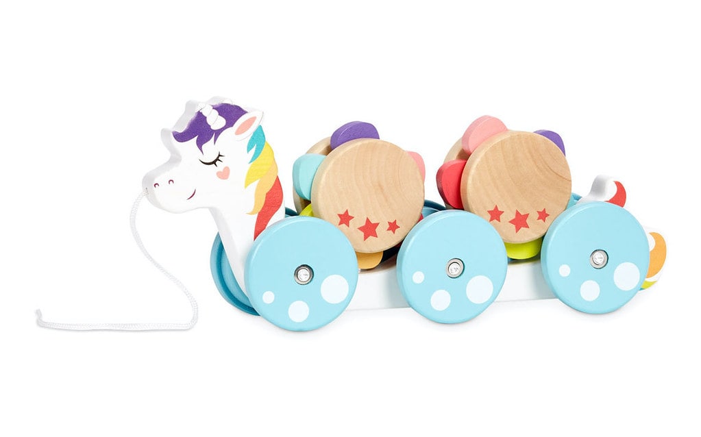 Little Tikes Wooden Critters Llama-corn Pull Toy.