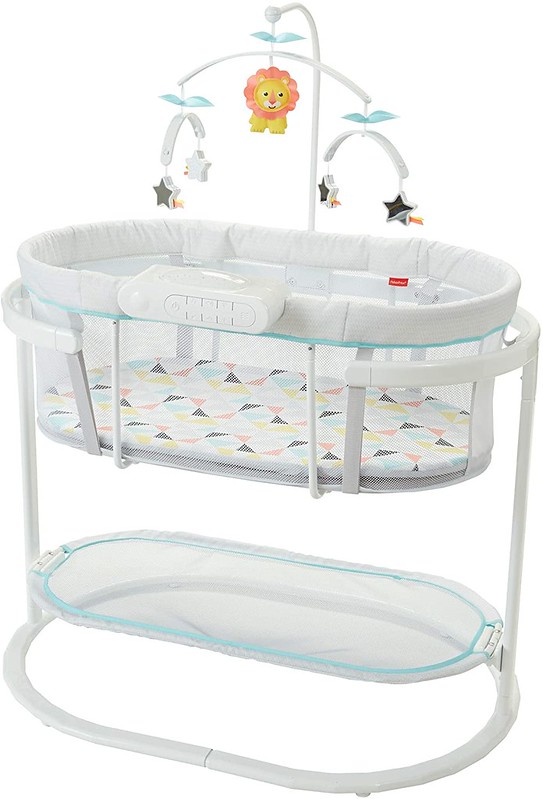Fisher Price Soothing Motions Bassinet Bedside Sleeper.