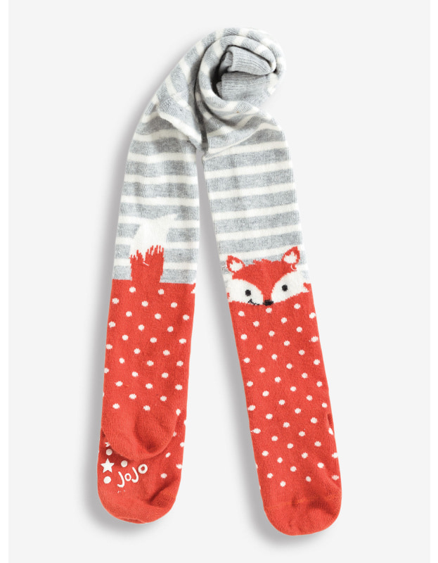 JoJo Maman Bébé Girls' Fox Cotton Rich Tights.