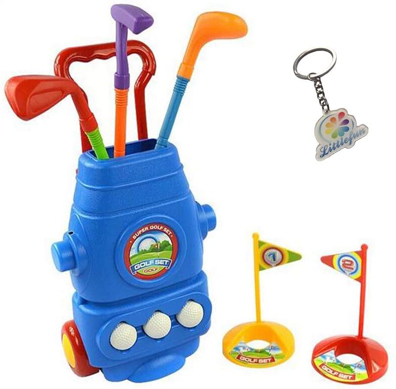 Littlefun colourful plastic golf cart set.