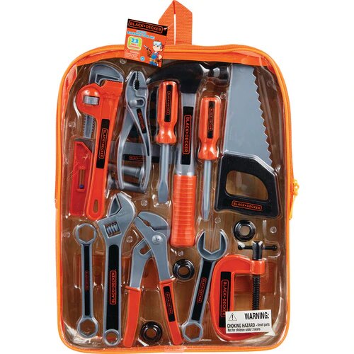 Black And Decker Junior Back Pack Tool Set.