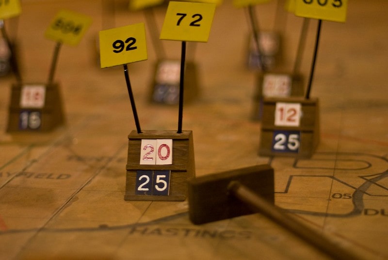 Close up of a display at the Battle of Britain Bunker.
