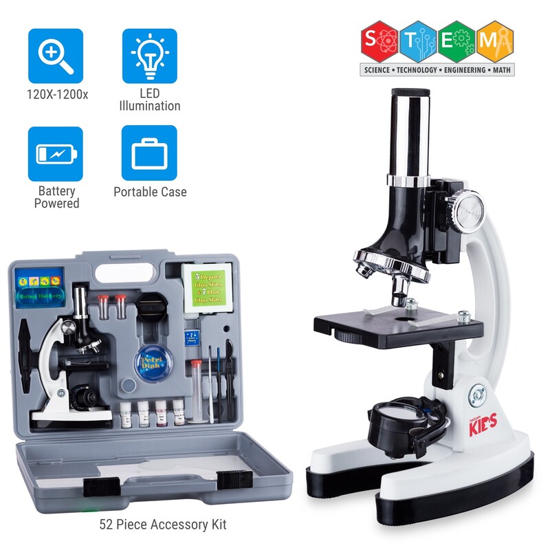 Amscope Kids' Beginner Microscope STEM Kit.