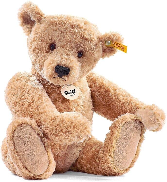 Steiff Elmar brown Teddy Bear with signature label in its ear.