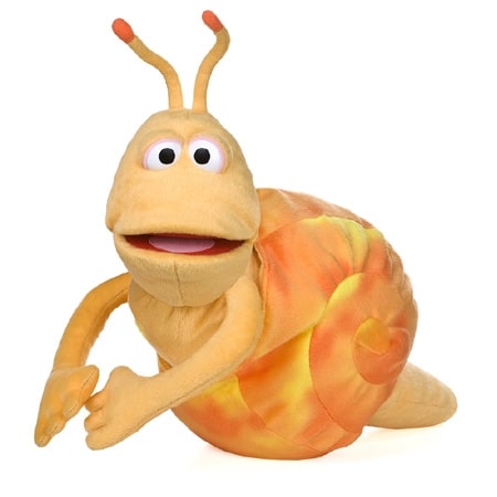 Silly Puppets Snail Hand Puppet orange toy.