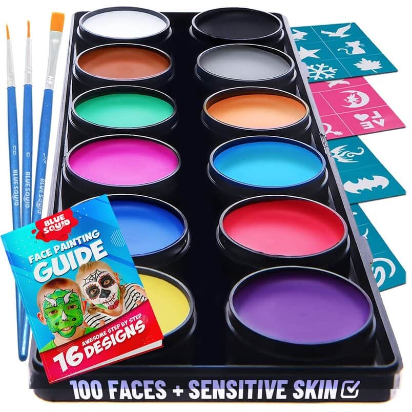 Blue Squid Face Paint Kit for Kids.