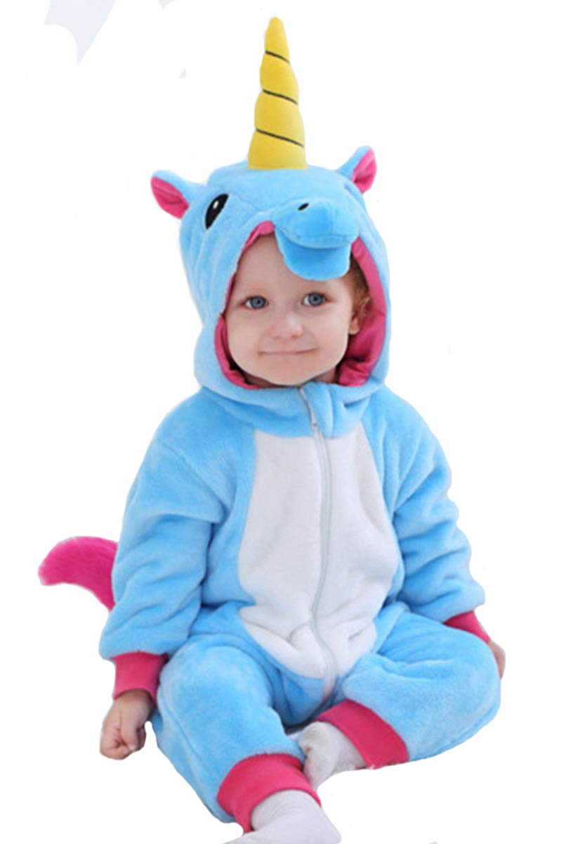 Doladola Baby Boys Girls Flannel Animal Hooded Unicorn Rompers - Amazon.