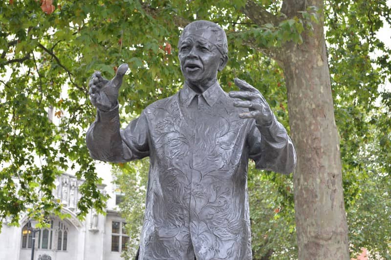 Statue of Nelson Mandela at Parliament Square.