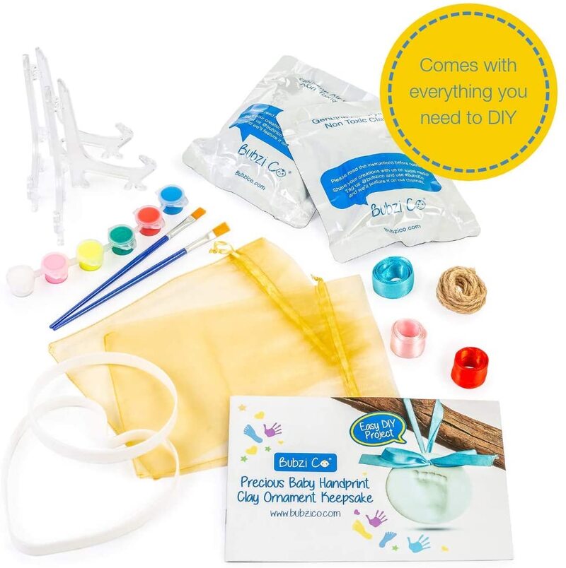 Bubzi Co Baby Handprint And Footprint Kit Ornament