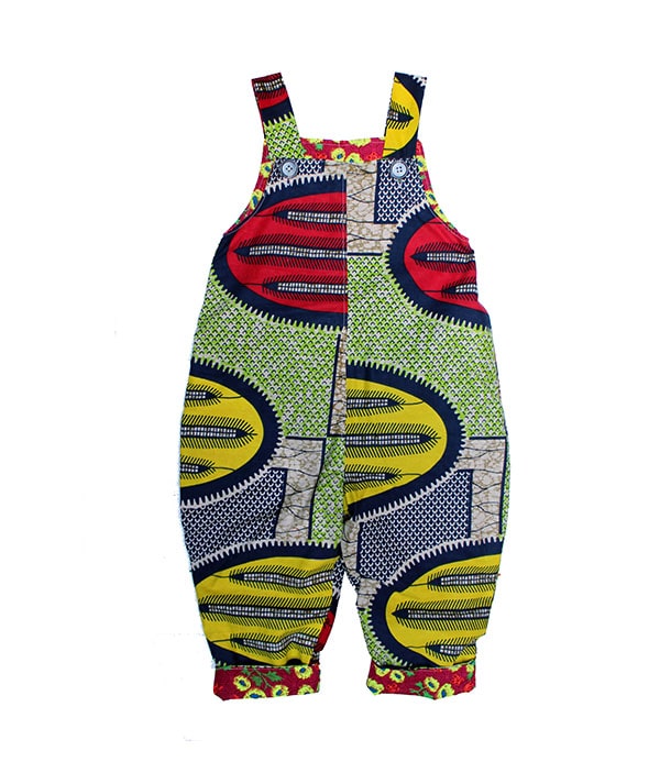 Nurture Collective Rye African Print Dungarees