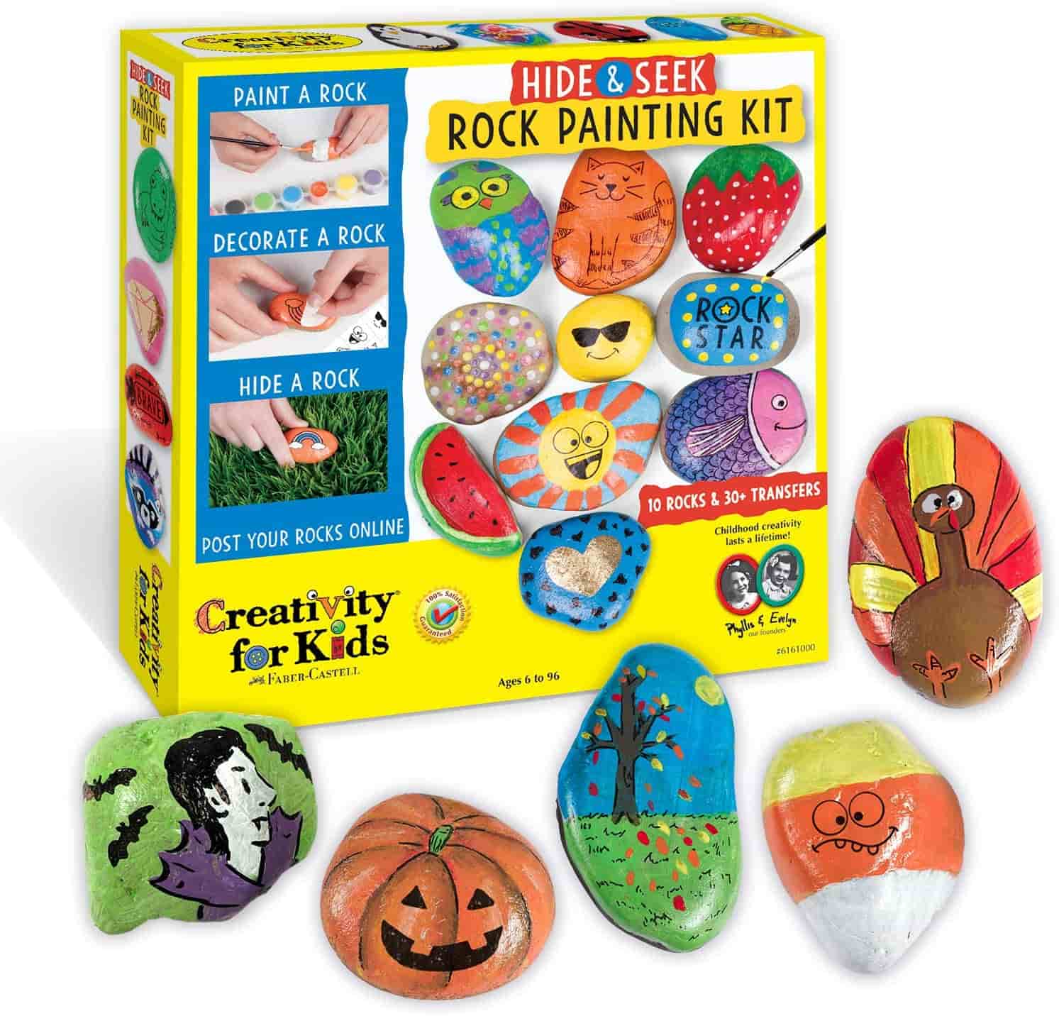 Rock painting activity for 7 years old kids.