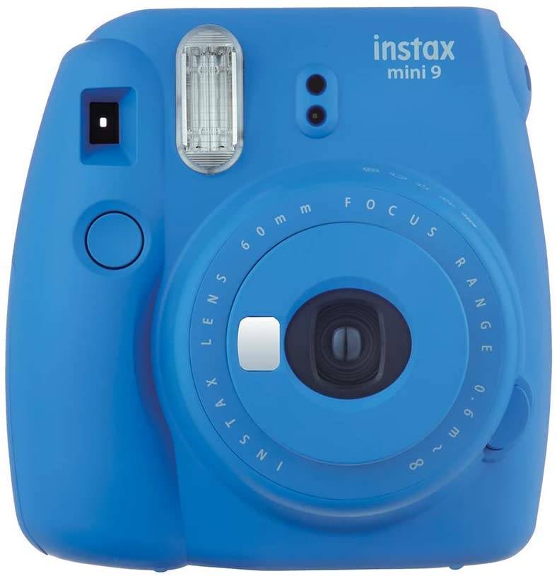 Instax Mini 9 Camera in Cobalt Blue.