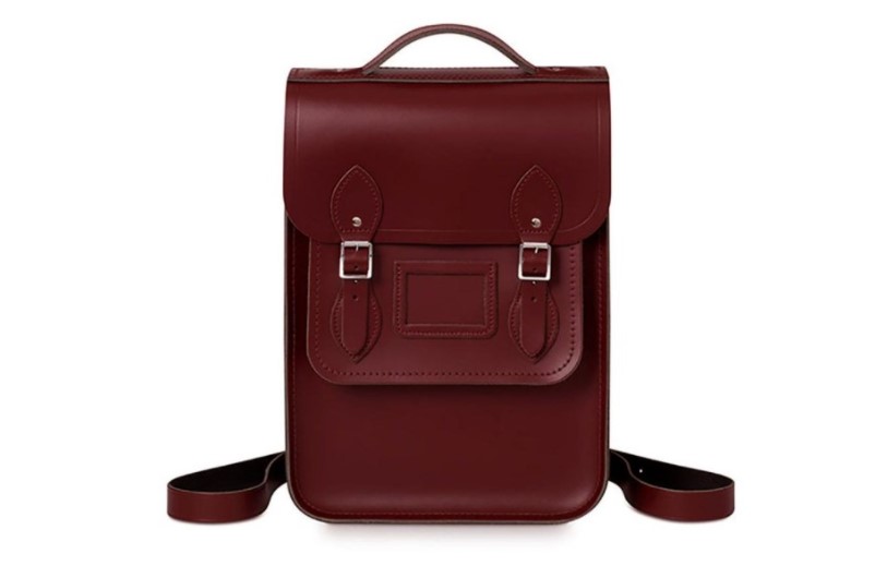 100% leather with top handles Portrait Backpack.
