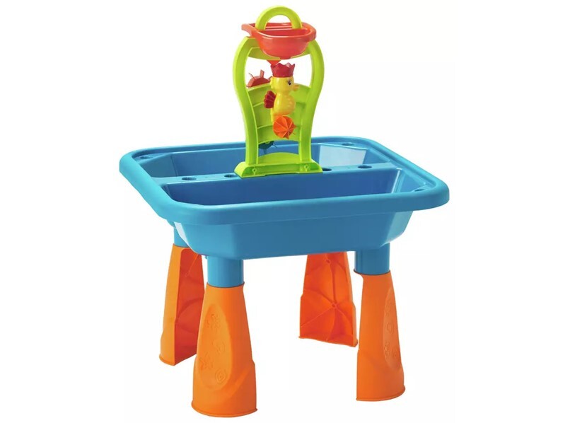 Beautiful, safe sand and water table for kids while swimming or indoor activities.