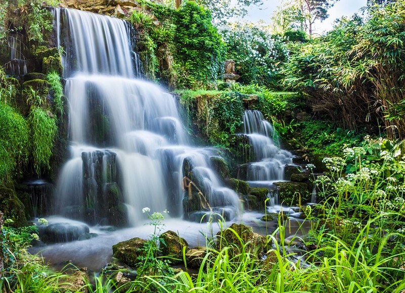 The Cascade in the garden.