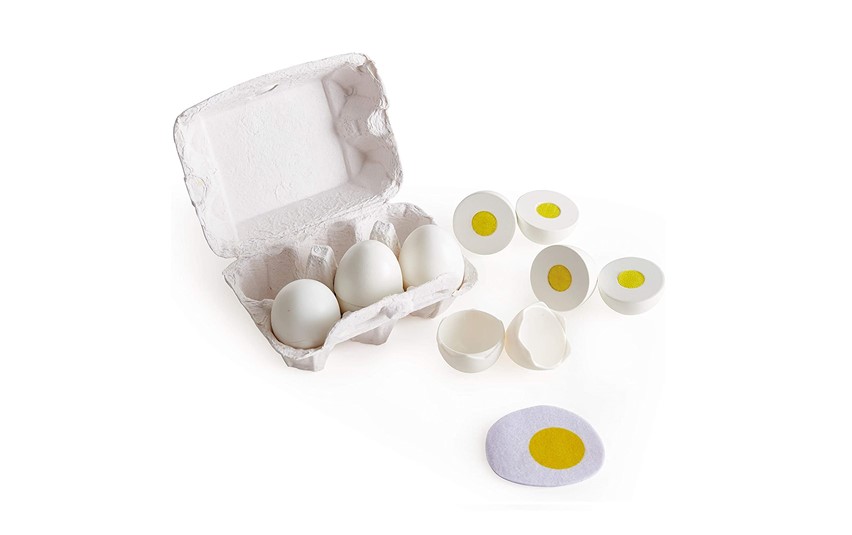 Safe, easy and fun hard boiled egg toy.