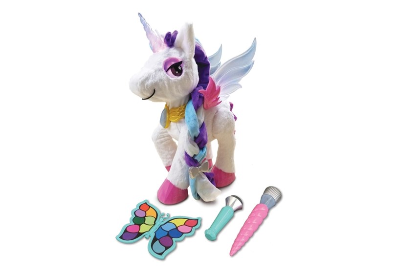 Colorful fluffy fantasy unicorn.