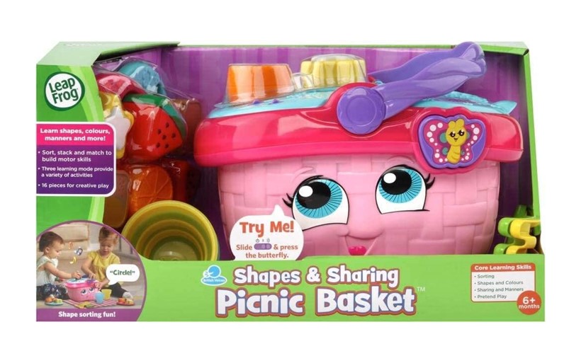 Adorable and attractive pink shapes and sharing picnic set for kids.