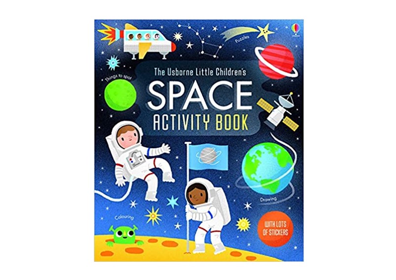 Outer space activity book to know and experience the space.