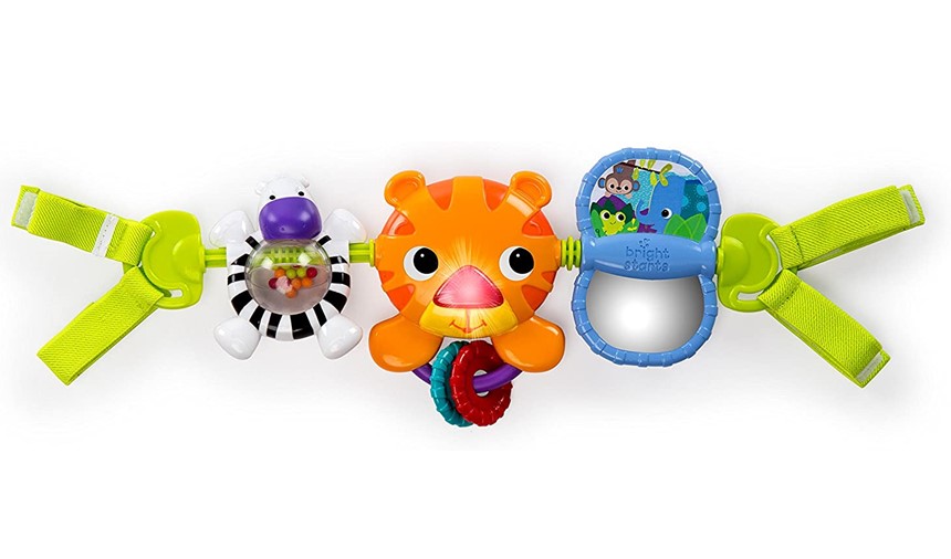 Colorful and attractive tiger toy bar for babies safety and entertainment.