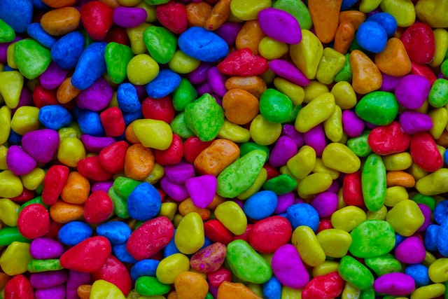 Rocks that are colored are often used as precious stones.