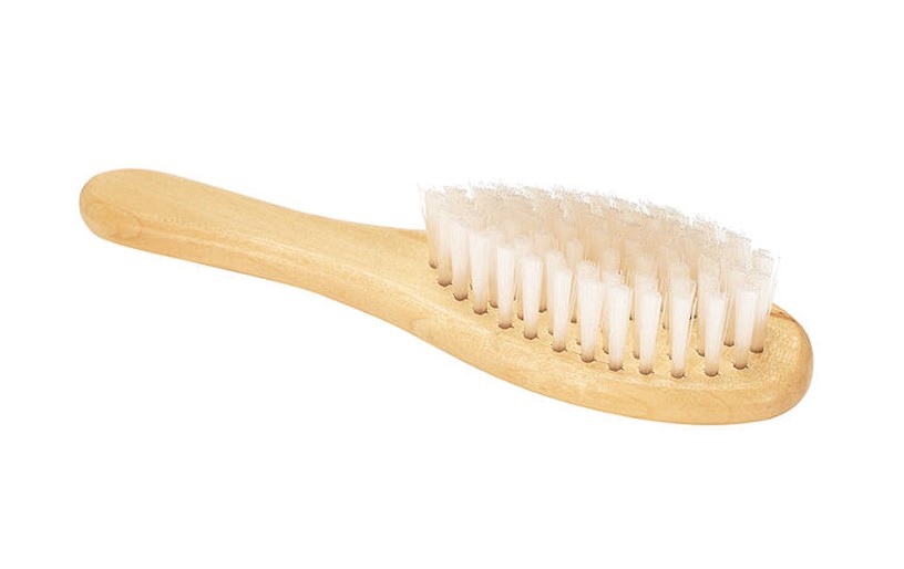Durable wooden baby's brush with gentle and soft bristle.