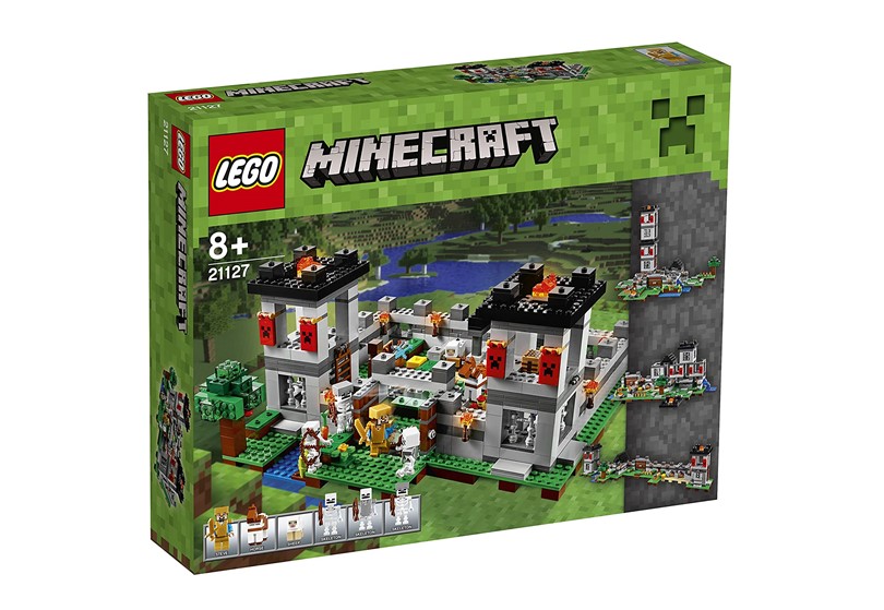Set of battle fortress Lego Minecraft for girls and boys .