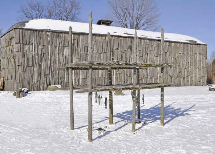 The Iroquois were known for many things, one of those was their traditional loghouses which still stand today.