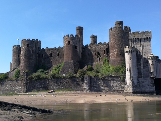 The walled market town and community of Conwy in Conwy County Borough on the north coast of Wales.