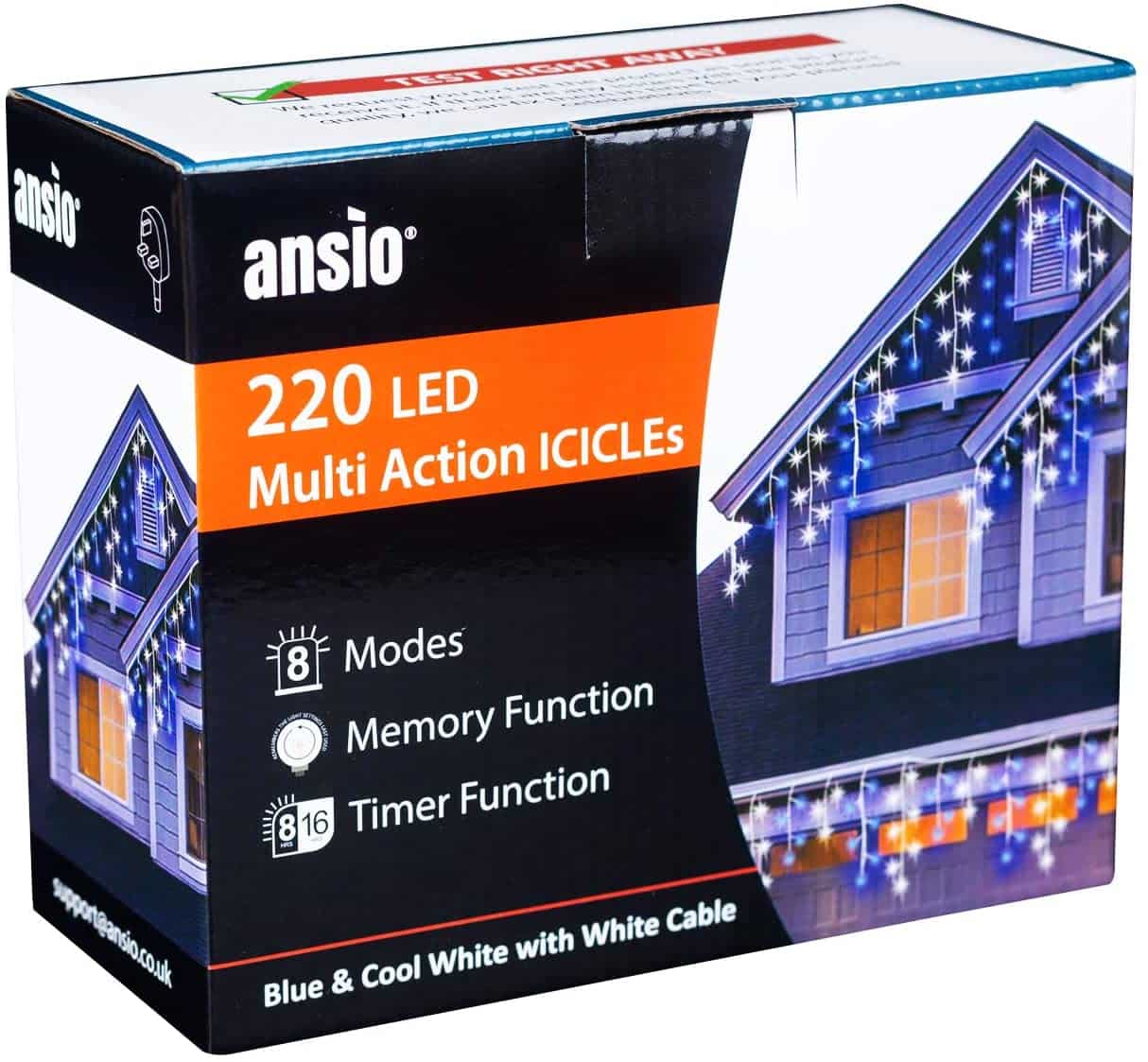 Ansio Christmas Icicle Lights
