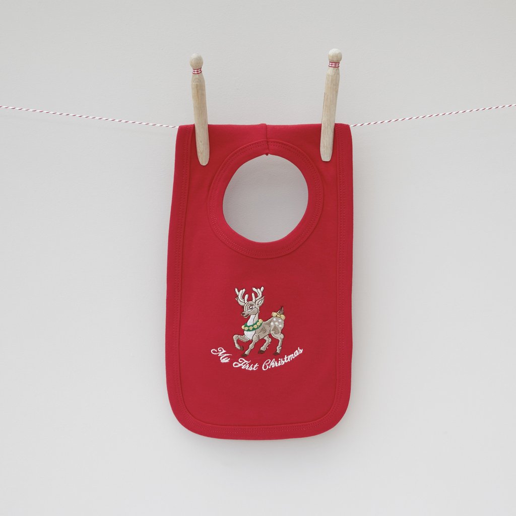 Paint My Dreams My First Christmas Bib