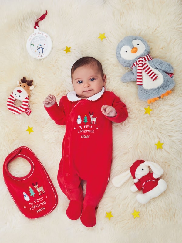 JoJo Maman Bebe My First Christmas Bibs