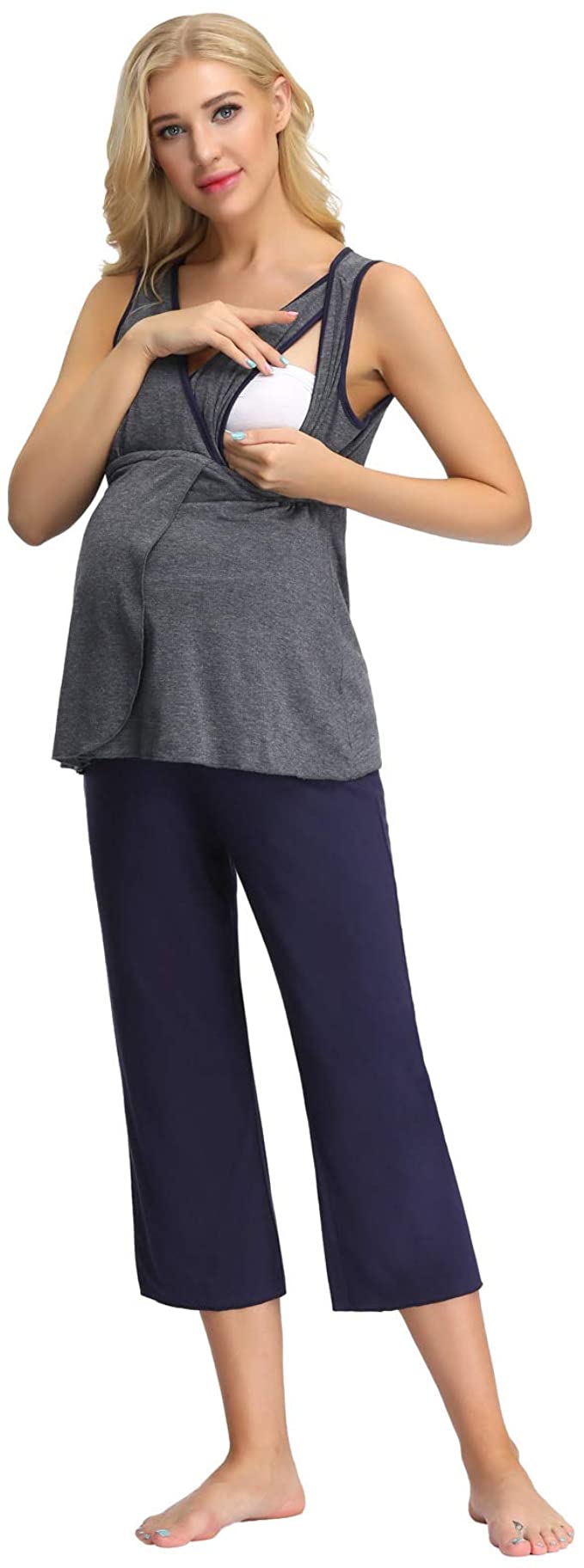 Wome Ultra Soft Maternity & Nursing Pyjama Set, Zexxxy