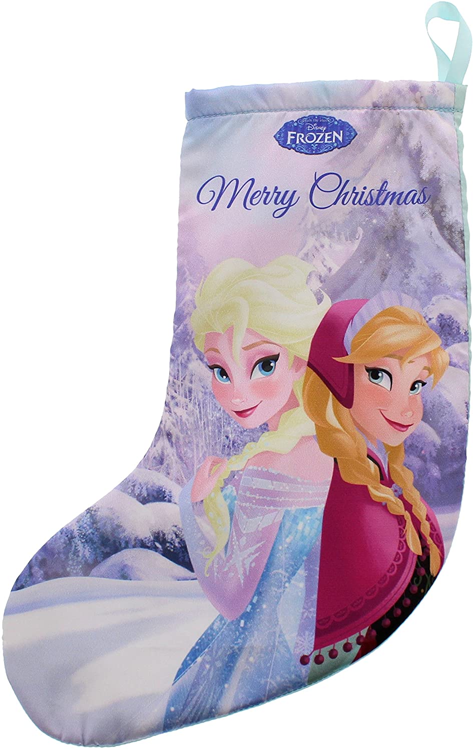 Disney Frozen Stocking With Anna And Elsa Design.