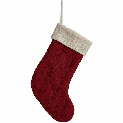 Wilko Traditional Christmas Knitted Stocking.