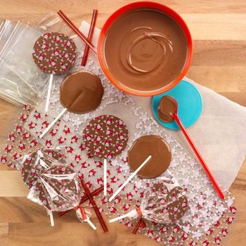 Chocolate At Home Make Your Own Santa Lollipops.