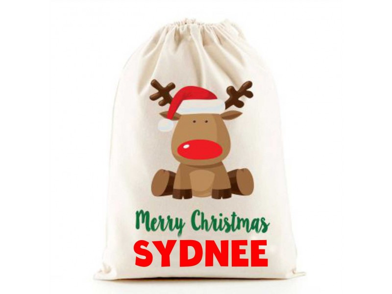 The Lazy Cow Personalised Santa Sack.