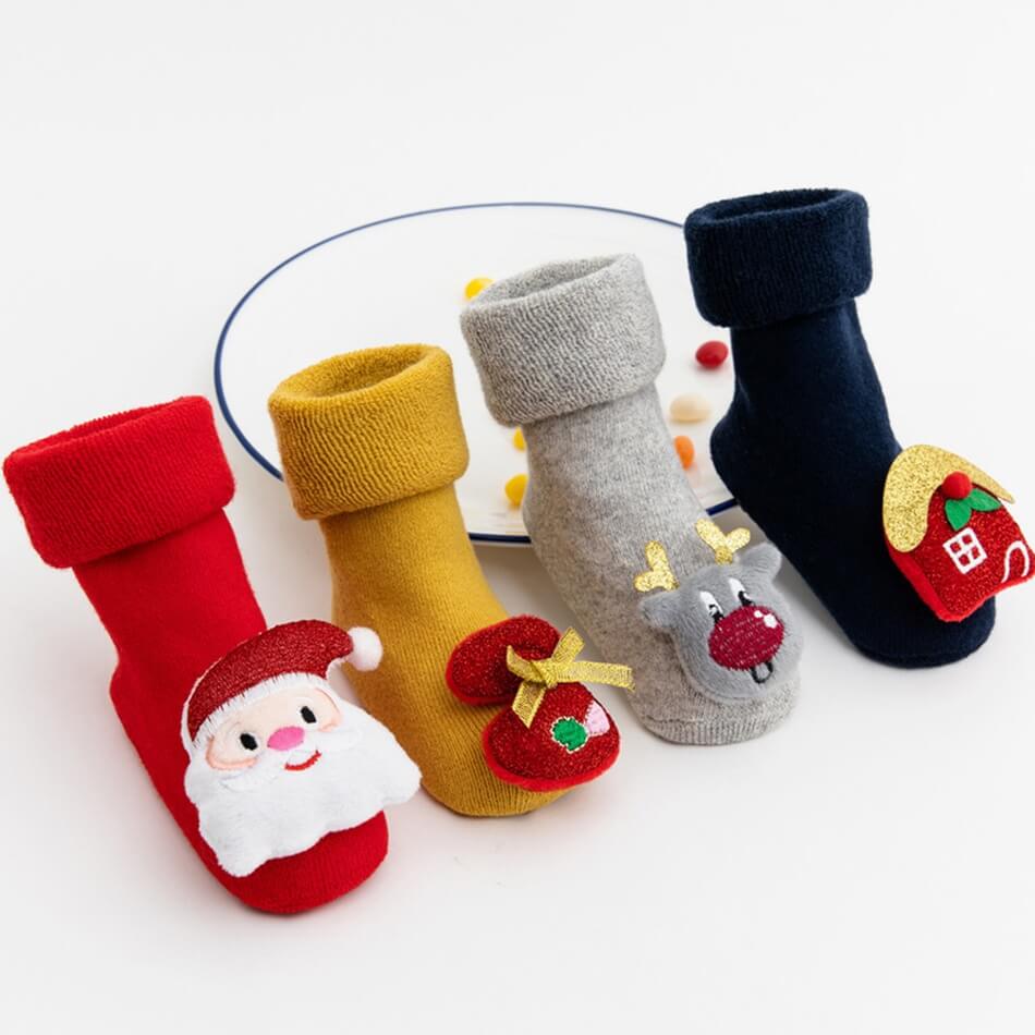 PatPat Baby/Toddler Christmas Knitted Thermal Middle Socks
