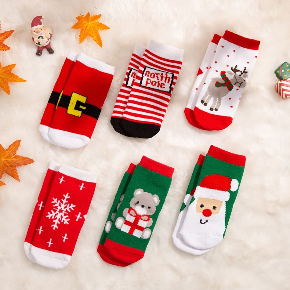 PatPat Baby/Toddler Christmas Cartoon Thermal Socks
