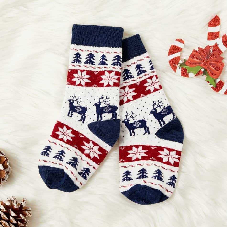 PatPat Baby/Toddler/Kid Plaid Christmas Middle Sock