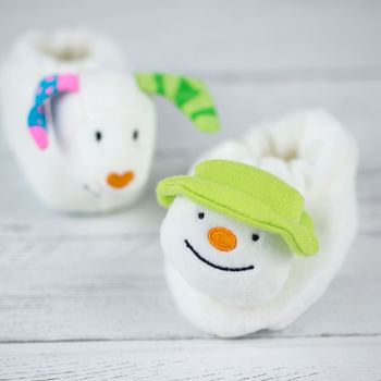 Snowman and Snowdog booties